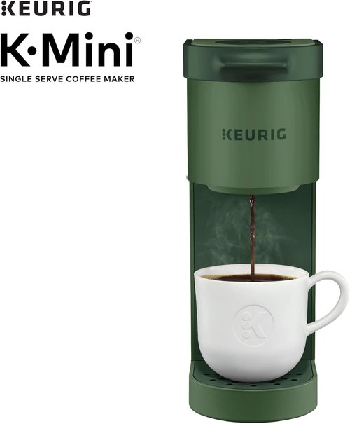 Keurig K-Mini Coffee Maker - Quick Brewing Single Serve with 6-12 Oz Cup Sizes | Evergreen Finish