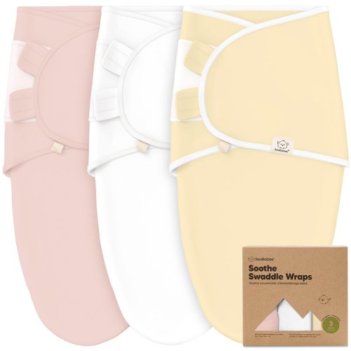 3-Pack Organic Baby Swaddle Sleep Sacks - Swaddles for Newborns, Infant 0-3 Months, Baby Girls, Boys, Soft & Snug Newborn Sleep Sack, Nursery Swaddling Blankets (Daffodil, OS)
