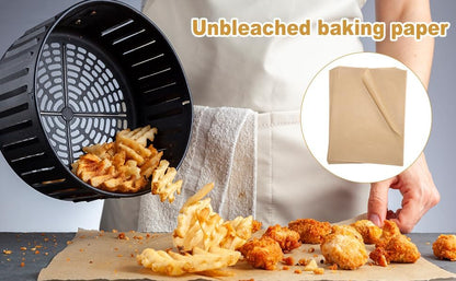 Unbleached Parchment Paper - 100 PCS Nonstick Baking Sheets | 23cm x 33cm, High Temp & Oil Resistant