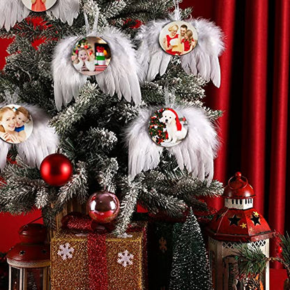Christmas Angel Wings Ornaments & Sublimation Blanks Set - Holiday Decor