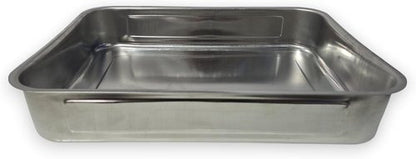 Deep Stainless Steel Baking Pan - Versatile Rectangular Roasting Sheet for Cooking & Meal Prep (14.4" x 10.4" x 2.6"), 304 Food-Grade, Dishwasher Safe