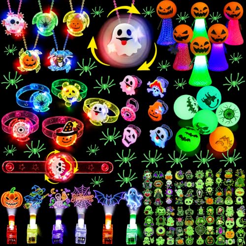 Halloween Glow Party Favors Bulk Pack with Tattoos & Accessories