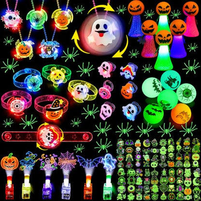 Halloween Glow Party Favors Bulk Pack with Tattoos & Accessories