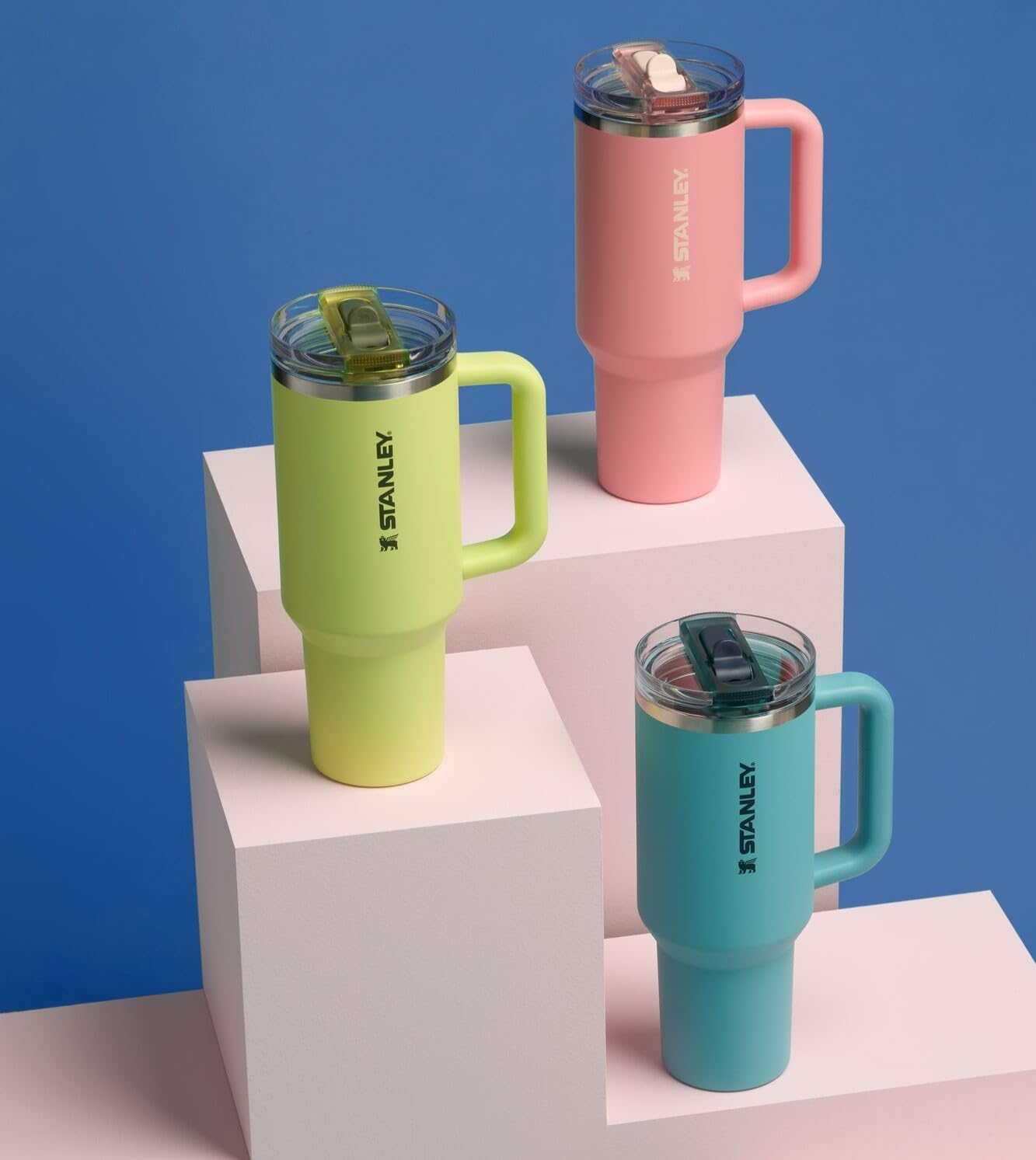 STANLEY Quencher ProTour 40 oz Tumbler - Leakproof Lid, Built-In Straw & Handle | Insulated Stainless Steel | Prickly Pear