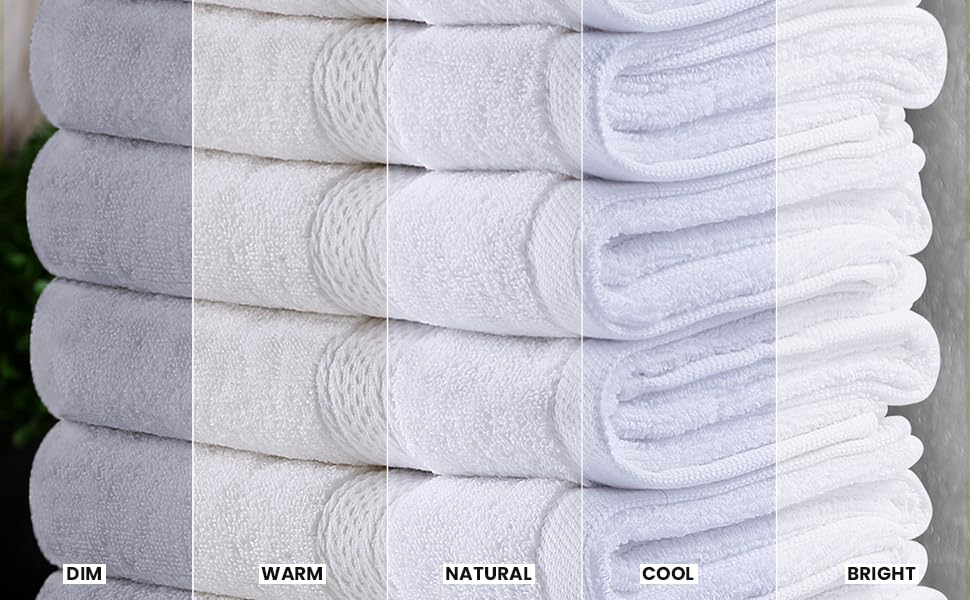 Utopia Towels 6 Pack Premium Hand Towels Set, 16 by 28 inches, 100% Ring Spun Cotton, Ultra Soft and Highly Absorbent 600GSM Towels for Bathroom, Gym, Shower, Hotel, and Spa, White