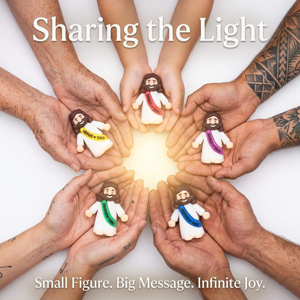 Mini Jesus Figurines by [Brand Name] - 100PCS Bulk Religious Gifts & Easter Egg Stuffers