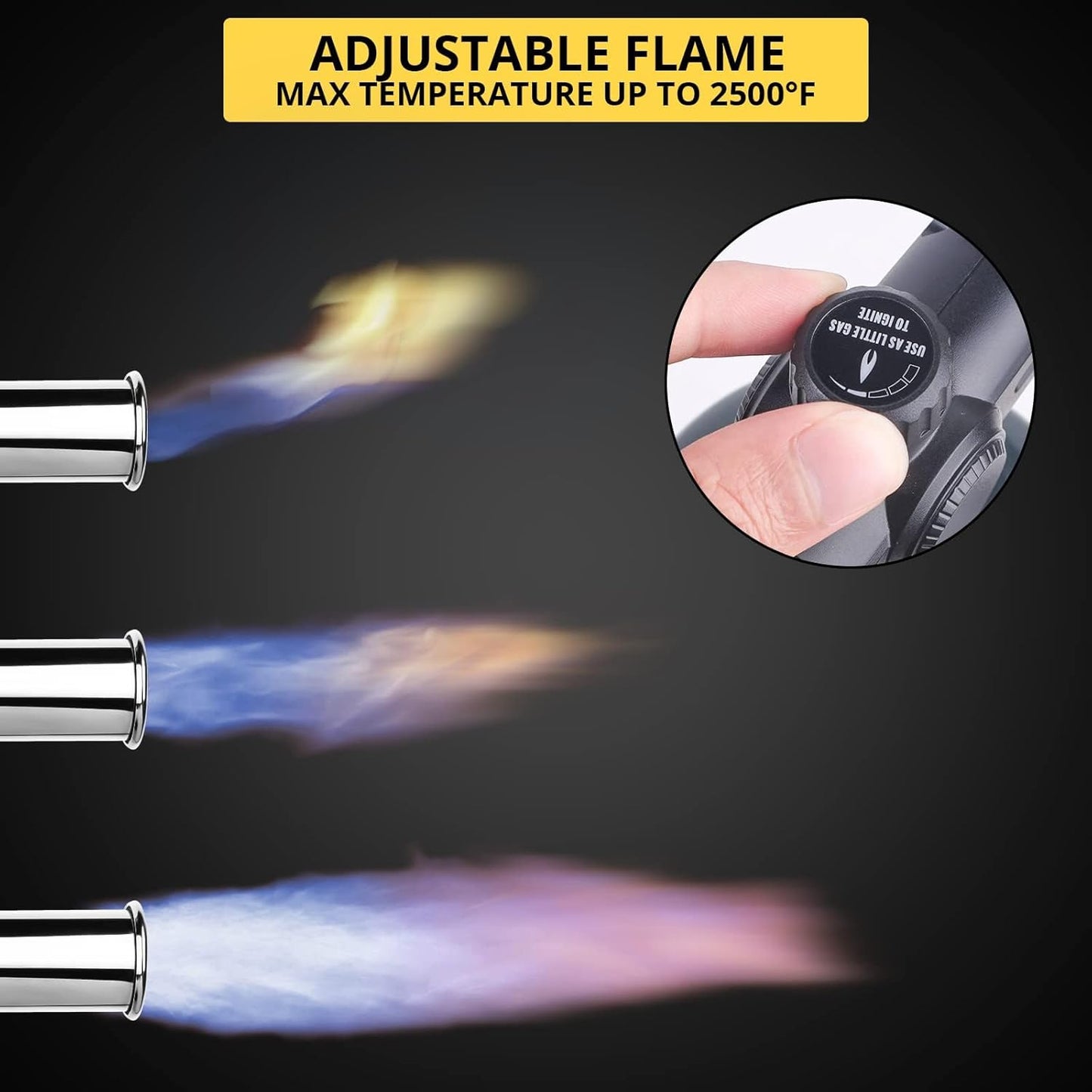 TBTEEK Cooking Torch - Powerful Culinary Grilling Torch for Searing Meat & BBQ | Propane Torch (Tank Not Included)