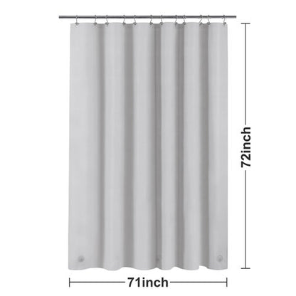 Barossa Design Shower Curtain Liner - Premium PEVA, BPA & PVC Free, No Chemical Smell, Lightweight Standard Size Shower Curtain with 3 Magnets, Metal Grommets -Silver Gray