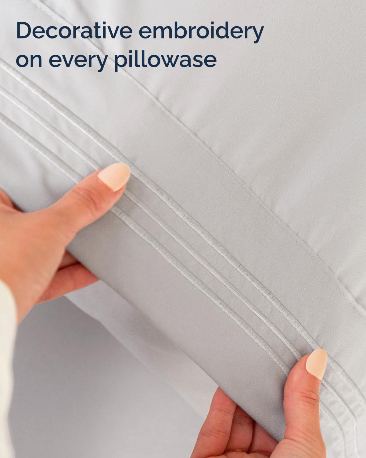 Comfy Twin XL Sheet Set by [Brand Name] - 3 Piece Cooling Bedding | Soft, Breathable & Wrinkle-Free - French Grey