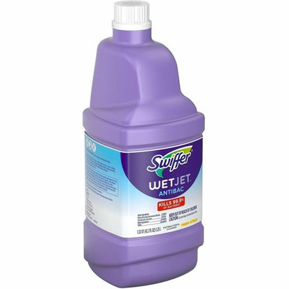 Swiffer WetJet Antibacterial Solution Refill for Floor Mopping and Cleaning, All Purpose Multi Surface Floor Cleaning Solution, Fresh Citrus Scent, 1.25 Liters