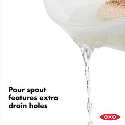 OXO Good Grips Colander - Efficient Rice & Small Grains Washing Tool | Durable Design