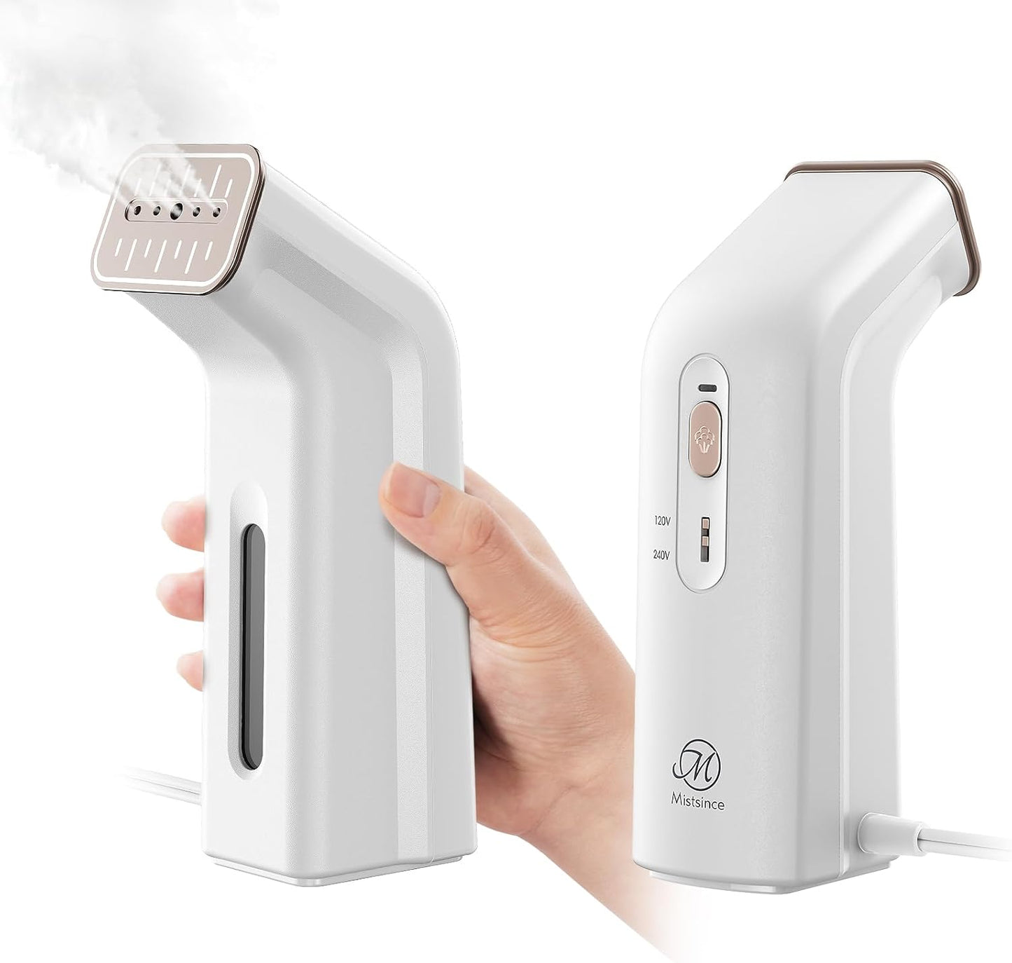 Skiennix Mini Travel Steamer - Dual Voltage 110-240V, 170ml Tank, Lightweight & Portable Wrinkle Remover