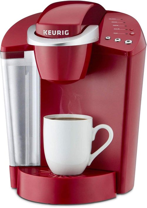 Keurig K-Classic Coffee Maker - Single Serve, Red Finish, Easy Brewing Experience