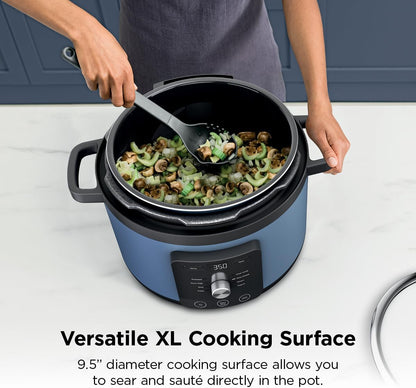 Ninja HyperHeat 9-in-1 Pressure Cooker - 6.5-Qt Multi-Function with SimpliServe Pot | 1200-Watt Power | Blue Macaron