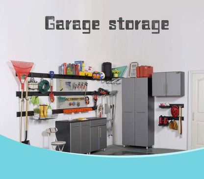 Ultrawall Tool Storage Rack - 13 PCS Adjustable Wall-Mounted Organizer | 64-Inch Heavy-Duty Steel System