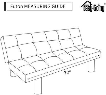Easy-Going Futon Slipcover - Reversible Sofa Cover, Armless, Water Resistant - Protects Furniture from Pets & Kids (Navy/Ivory)
