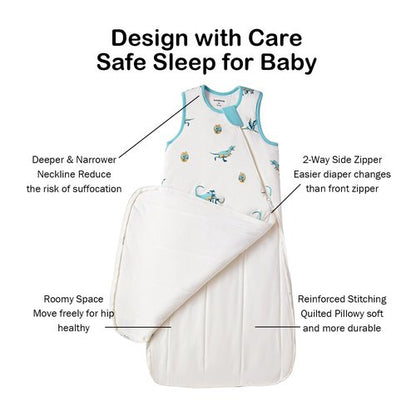 BubblePanda Rayon Made from Bamboo Sleep Sack 6-12 Months 0.5 Tog Soft Lightweight Toddler Sleep Sack for Babies 2-Way Zipper Wearable Blanket Baby 6 Months