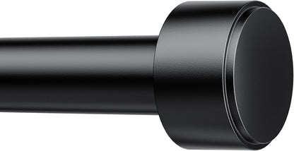 Skiennix Adjustable Black Curtain Rod Set - 32-96 Inch for Easy Installation | Includes Brackets