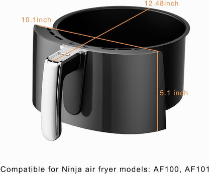 Ninja Air Fryer Basket - Non-Stick 4QT Replacement Accessories for AF100 & AF101 Models