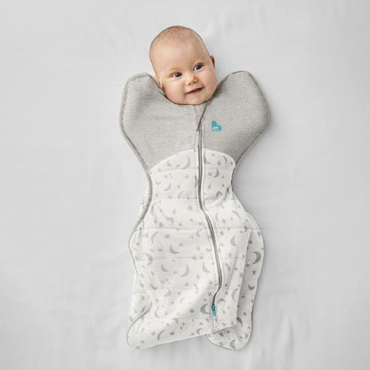 Love to Dream Swaddle UP Extra Warm 3.5 TOG, Dramatically Better Sleep, Allow Baby to Sleep in Preferred Arms Up Position for Self-Soothing, Snug Fit Calms Startle Reflex, White, Medium 13-19lbs