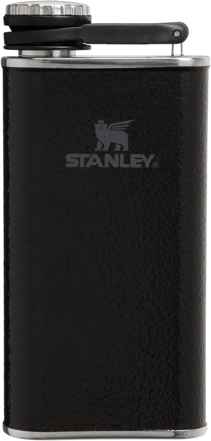 Stanley Classic Wide Mouth Flask - 8 oz Leakproof Insulated Hip Flask | BPA-Free Hammertone Black