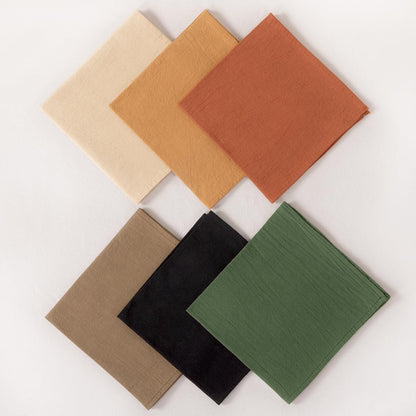 Socomi Cloth Napkins - Terracotta Washable Linen Cotton Set of 10 | 17"x17" for Weddings & Events