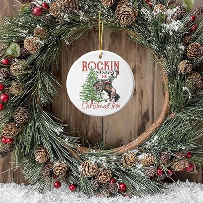 Cowboy Christmas Ornaments - Western Holiday Decor for Tree - Social Work4
