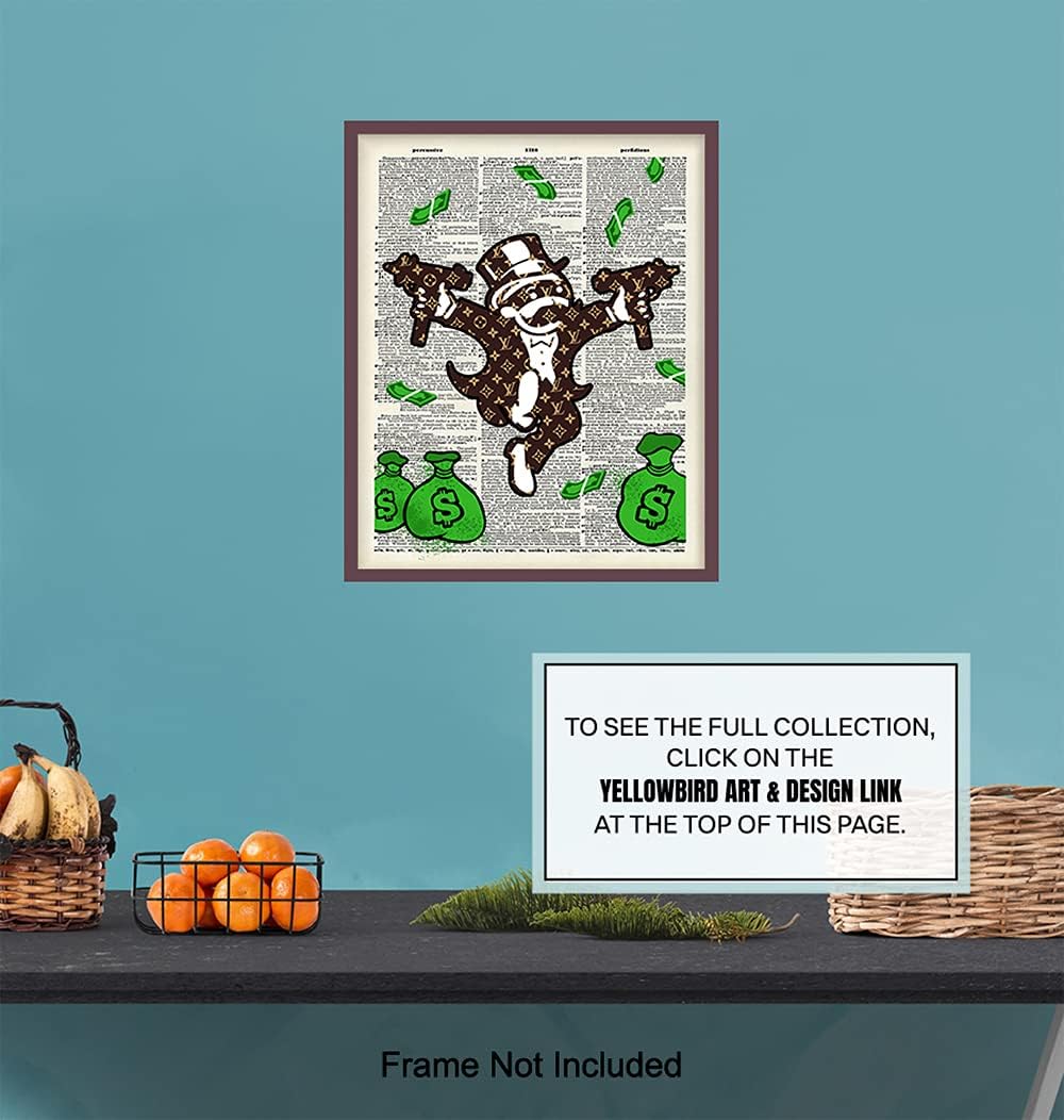 Urban Street Art | Fashion Graffiti Wall Art Print - Upcycled Dictionary Poster for Home Decor - 8x10 Unframed