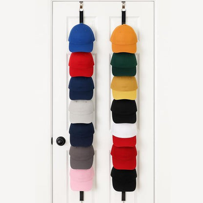 Jokari Over The Door Cap Rack Organizer - Adjustable Hat Storage System for 16 Baseball Caps | 2 Pack