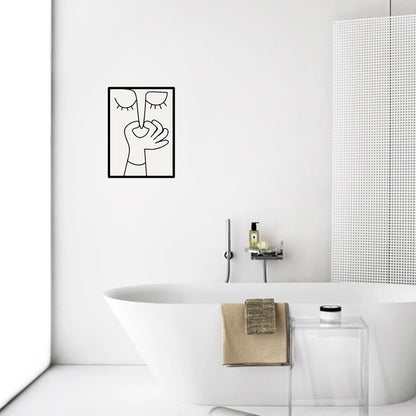 BOBOAR Bathroom Sign Decor - Modern Funny Black & White Wall Art for Restroom | Stylish Prints