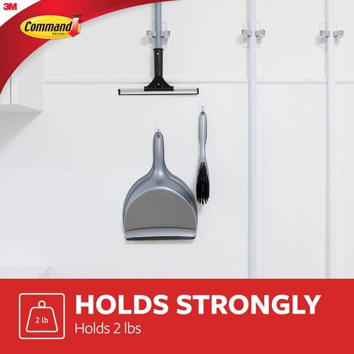 Command Medium Wire Toggle Hooks - Damage-Free Wall Hooks with Adhesive Strips | Holds Up to 2 lb, 7 Hooks Included