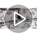 Festive Baubles Holiday Quilt Throw 50x60in Cotton Christmas Decor