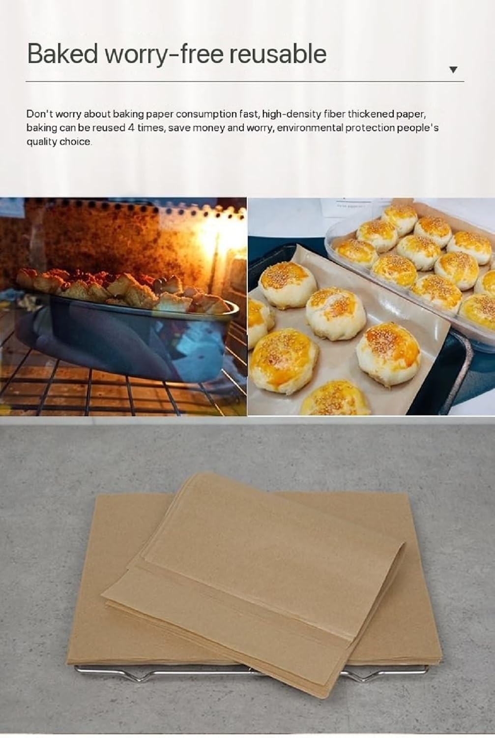 Precut Parchment Paper - 200 Non-Stick Sheets for Baking, Grilling & Air Frying | 12x16 Inches