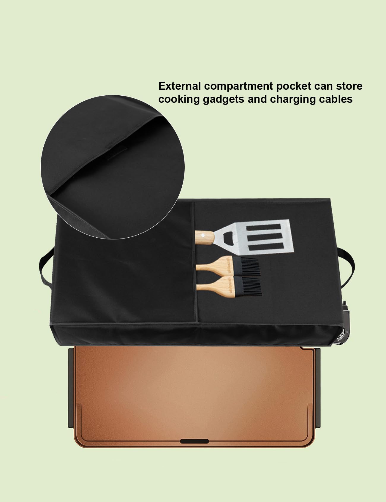 Pancake Griddle Lid Electric Griddle Cover Heat-resistant Waterproof Nylon Lid For BELLA Electric Griddle 14648/BELLA Electric Griddle Heater/Griddle Plate