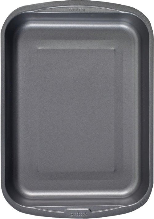 Goodcook Everyday Nonstick Roast Pan - Metal Utensil-Safe & Easy Clean | 11.5x15.5-Inch, Silver