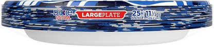 Dixie Ultra Large Paper Plates - 11 Inch, Heavy Duty & Microwave-Safe, 25 Count for Messy Meals