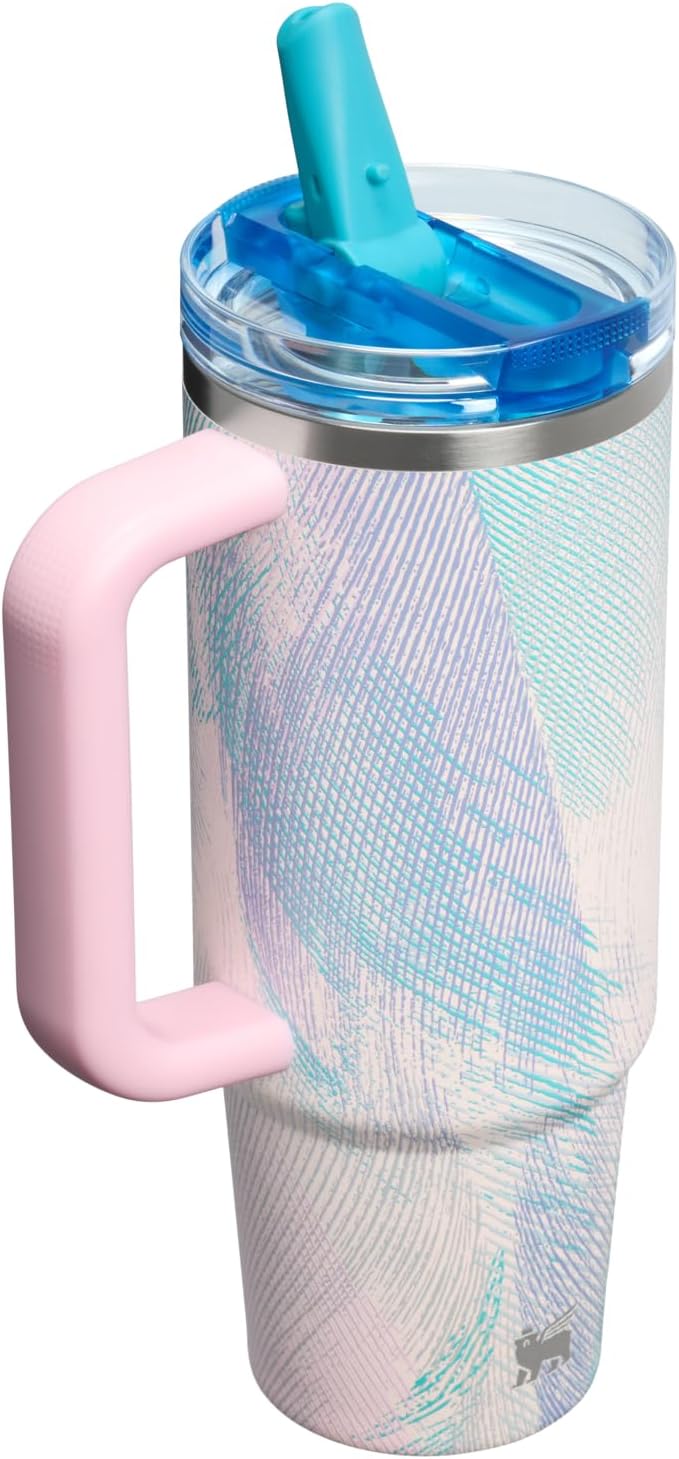 STANLEY Quencher ProTour 30 oz Tumbler - Leakproof Lid, Built-In Straw & Handle | Insulated, BPA-Free, Sea Glass Plume