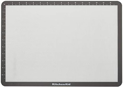 KitchenAid Silicone Baking Mat - Large 12x17-Inch, Durable & Non-Stick Gray Surface