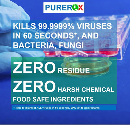 PUREROX Disinfectant Spray - Hospital Grade, TSA Approved Travel Size (3.4oz, 2pk) | Eliminates 99.9999% of Viruses and Bacteria