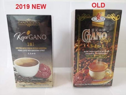 1 box of Gano Excel Original Ganocafe 3-in-1 Coffee Ganoderma Extract Beverages