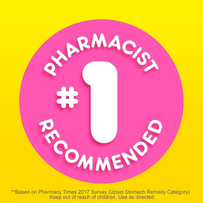 Pepto Bismol Chewable Tablets - Fast Upset Stomach & Nausea Relief | 30 Count for Adults