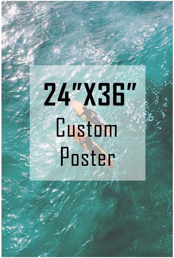 ZXDZSM Custom Canvas Poster - Personalized Wall Art Print (Unframed, 24”x36”) - Upload Your Image