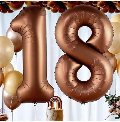 40 Inch Coffee Brown Number 8 Balloon | Perfect for 8th Birthday Parties, Weddings & Graduations