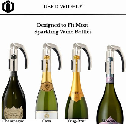 Imbibe & Indulge - Champagne Opener Tool - Zinc Alloy Champagne Opener with Non-Slip Handle and Easy Lever-Action - Champagne Accessories, Champagne Bottle Opener, Sparkling Wine Accessories Metal
