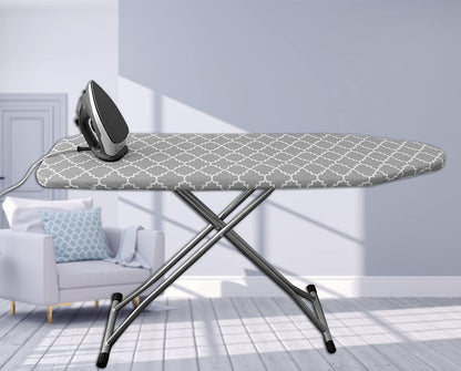 Neccom Ironing Board Cover and Pad Standard Size 15"x54", Resists Scorching and Staining with Elastic Edge Heavy Duty Extra Thick Ironing Padding Cotton Ironing Board Covers