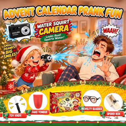 2026 Advent Calendar with Prank Kit for Boys and Girls - Yellow