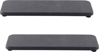 NiuYichee Water Absorbing Stone Trays - Modern Diatomite Soap Dish for Kitchen & Bathroom | 3.54" W x 9" L, Dark Gray