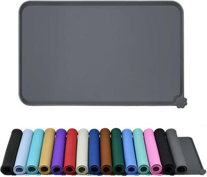 Skiennix Waterproof Pet Feeding Mat - High Raised Edges for Messy Drinkers | BPA-Free, Durable Design