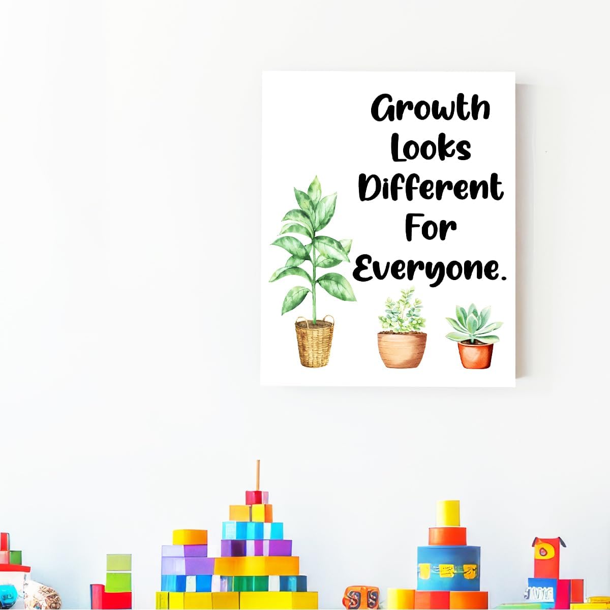Skiennix Inspirational Quotes Wall Decor - Mental Health Canvas Art for Classroom & Therapy Offices