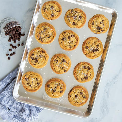 Nordic Ware Naturals Half Sheet Pan - USA Made Aluminum Baking Sheet with Steel Rim | 1-Pack